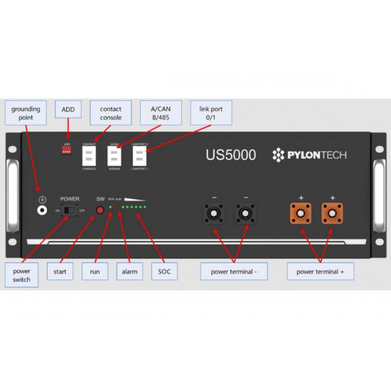 Акумуляторна батарея Pylontech US5000 — изображение 4
