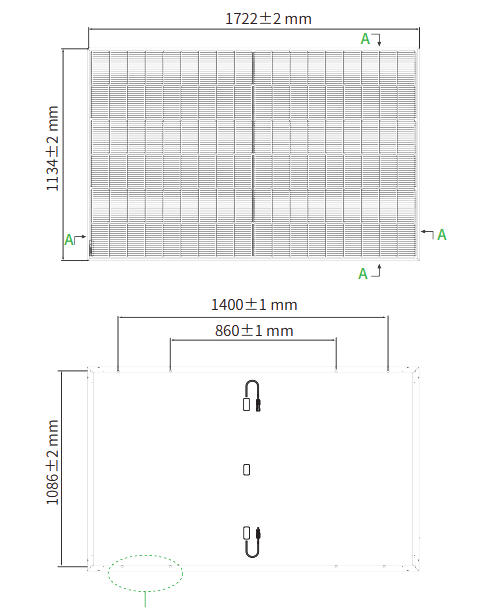 Розміри Jinko Solar 435W