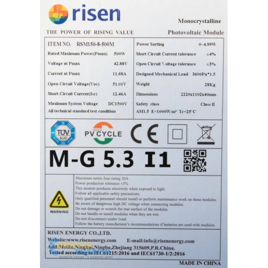 Сонячна панель Risen RSM150-8-500М - Image 6